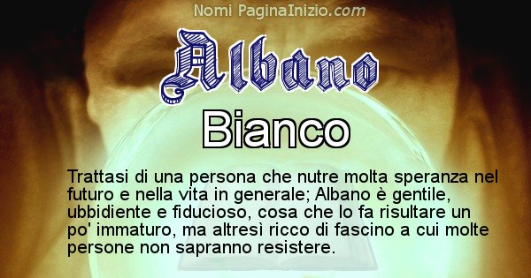 Albano - Significato reale del nome Albano