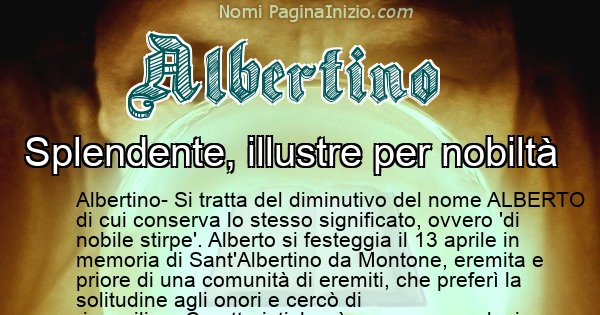 Albertino - Significato reale del nome Albertino