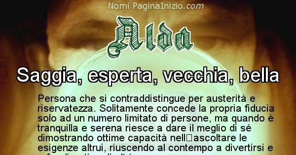 Alda - Significato reale del nome Alda