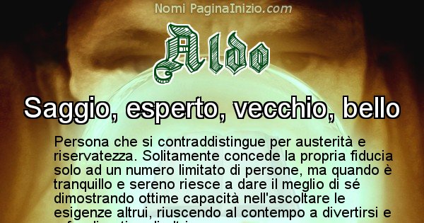 Aldo - Significato reale del nome Aldo