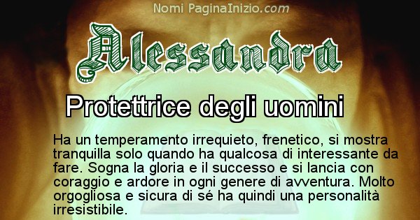 Alessandra - Significato reale del nome Alessandra