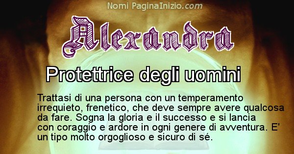 Alexandra - Significato reale del nome Alexandra