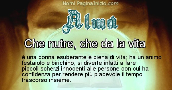 Alma - Significato reale del nome Alma