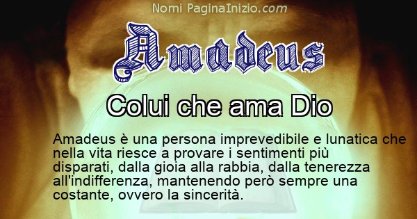 Amadeus - Significato reale del nome Amadeus