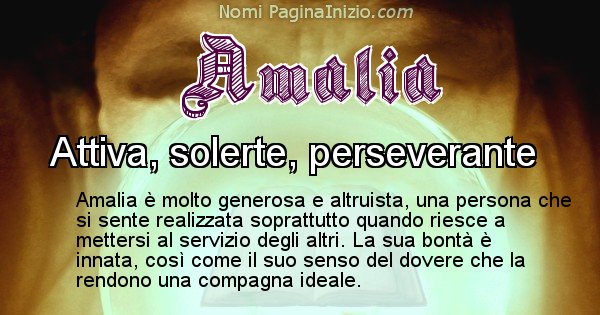 Amalia - Significato reale del nome Amalia