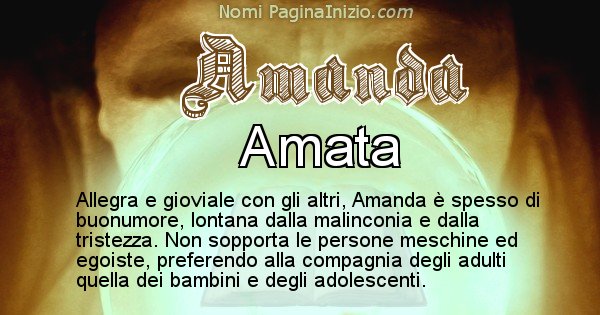Amanda - Significato reale del nome Amanda