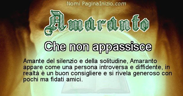 Amaranto - Significato reale del nome Amaranto