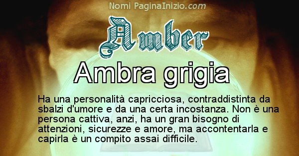 Amber - Significato reale del nome Amber