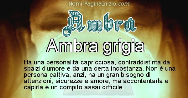 Ambra - Significato reale del nome Ambra