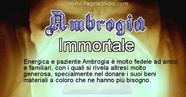 Ambrogia - Significato reale del nome Ambrogia