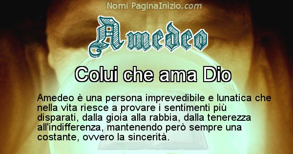 Amedeo - Significato reale del nome Amedeo