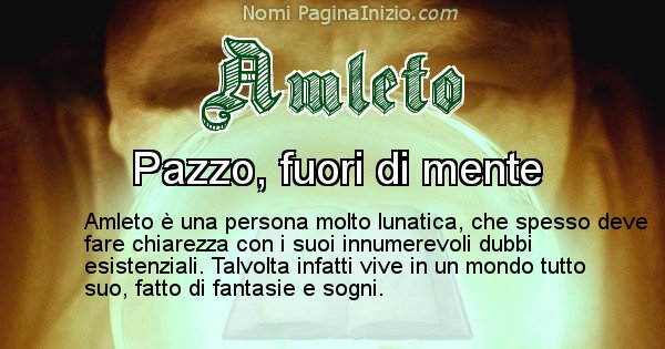 Amleto - Significato reale del nome Amleto