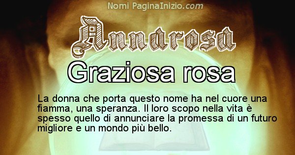 Annarosa - Significato reale del nome Annarosa