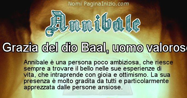 Annibale - Significato reale del nome Annibale