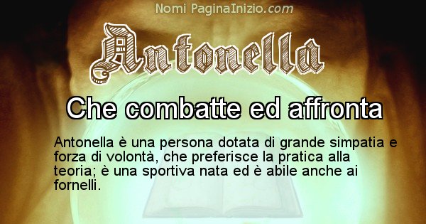 Antonella - Significato reale del nome Antonella
