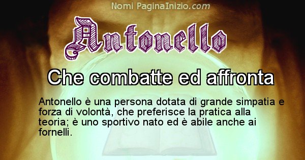 Antonello - Significato reale del nome Antonello