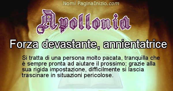 Apollonia - Significato reale del nome Apollonia