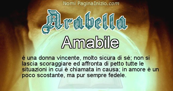 Arabella - Significato reale del nome Arabella