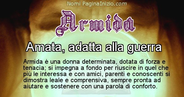 Armida - Significato reale del nome Armida