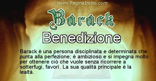 Barack - Significato reale del nome Barack