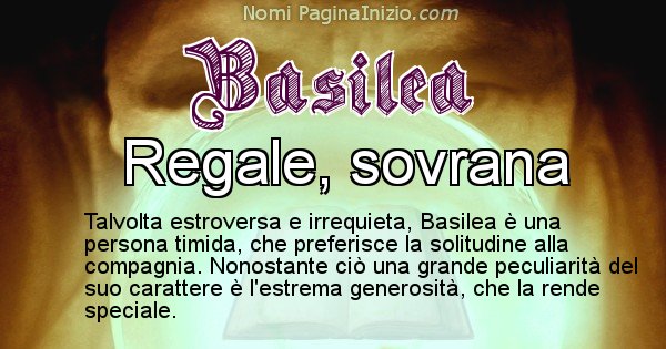 Basilea - Significato reale del nome Basilea