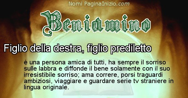 Beniamino - Significato reale del nome Beniamino