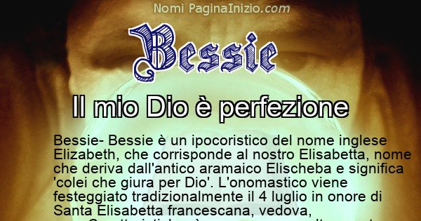 Bessie - Significato reale del nome Bessie