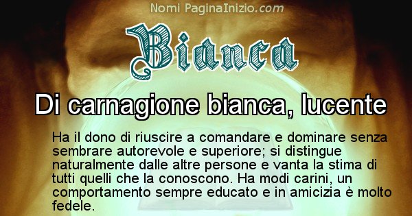 Bianca - Significato reale del nome Bianca