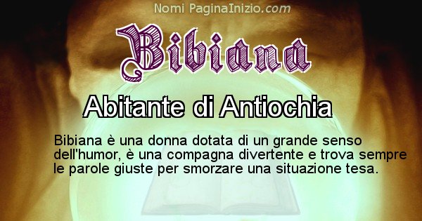 Bibiana - Significato reale del nome Bibiana