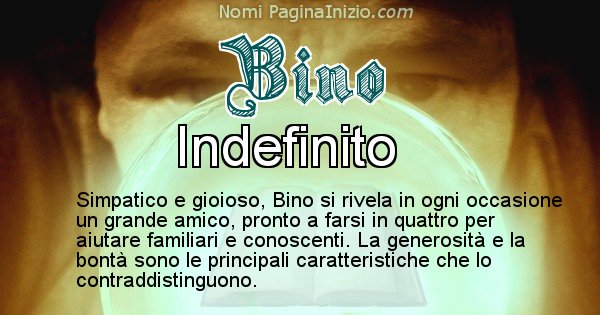 Bino - Significato reale del nome Bino