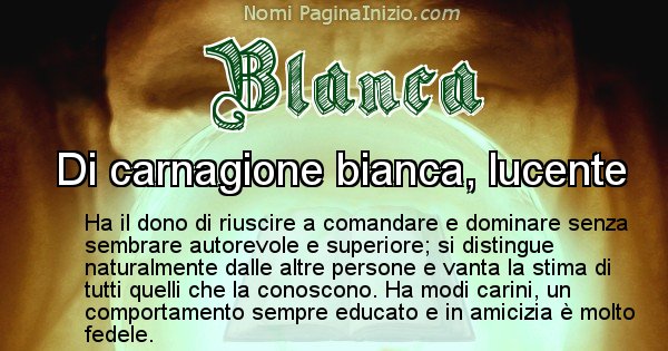 Blanca - Significato reale del nome Blanca