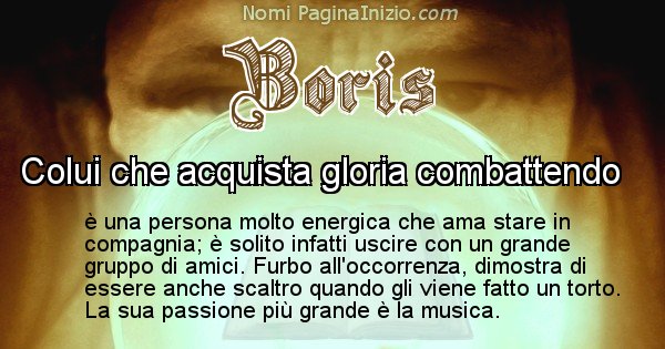 Boris - Significato reale del nome Boris