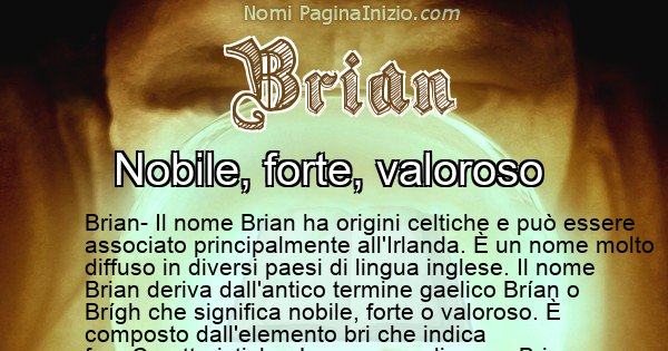 Brian - Significato reale del nome Brian