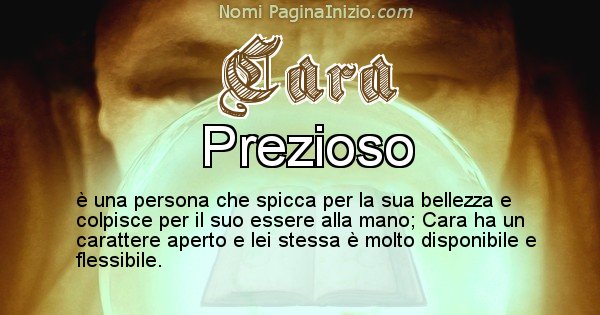 Cara - Significato reale del nome Cara