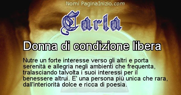 Carla - Significato reale del nome Carla