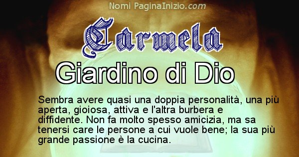 Carmela - Significato reale del nome Carmela