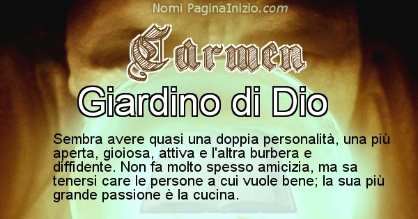 Carmen - Significato reale del nome Carmen