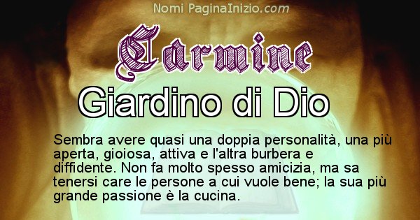 Carmine - Significato reale del nome Carmine