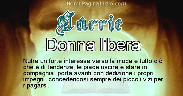 Carrie - Significato reale del nome Carrie