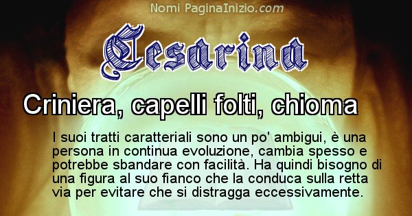 Cesarina - Significato reale del nome Cesarina