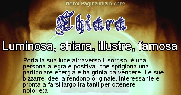 Chiara - Significato reale del nome Chiara
