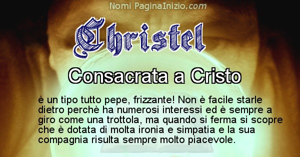 Christel - Significato reale del nome Christel