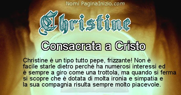 Christine - Significato reale del nome Christine
