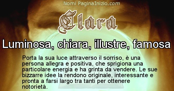 Clara - Significato reale del nome Clara