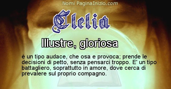 Clelia - Significato reale del nome Clelia