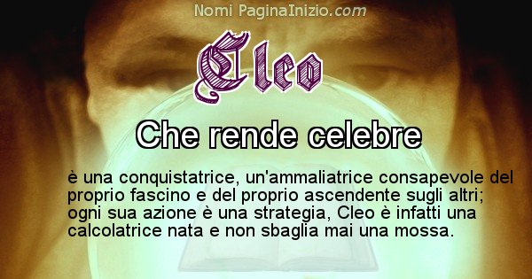 Cleo - Significato reale del nome Cleo