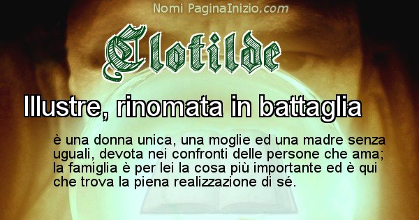 Clotilde - Significato reale del nome Clotilde