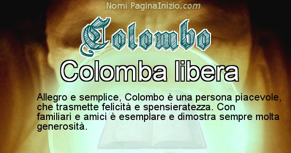 Colombo - Significato reale del nome Colombo