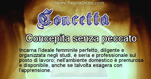 Concetta - Significato reale del nome Concetta