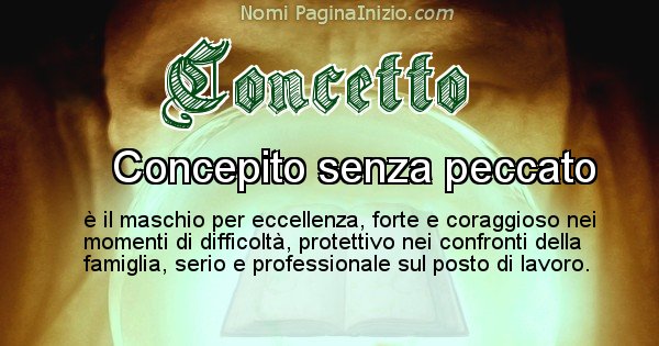 Concetto - Significato reale del nome Concetto